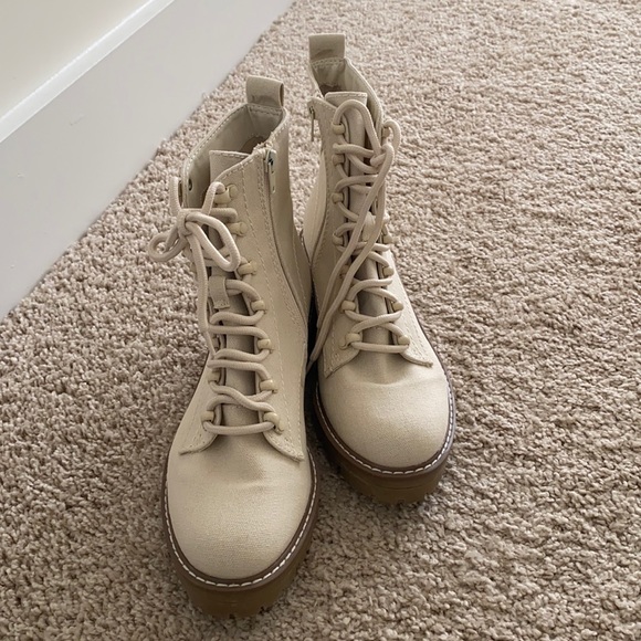Universal Thread Shoes Target Womens Parker Combat Boots Cream 85